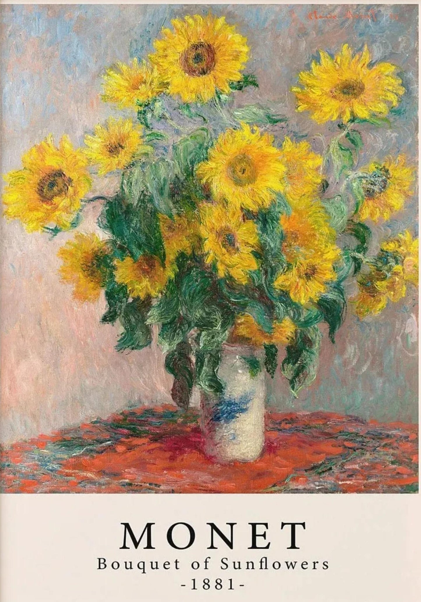 Monets Seeblumen 1881 | Impressionistischer Vintage