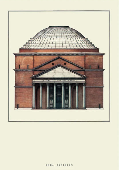 Pantheon | Rom | Italien | Antike römische Ingenieurskunst | Ikonische römische Architektur | Poster mit historischen Sehenswürdigkeiten