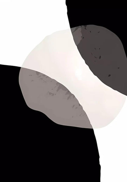 Abstract Echoes Poster | Monochrome Print | Modern Home Decor | Visual Artwork | Wall Art for Living Room | Black and White Decor