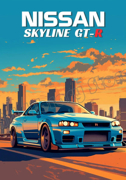 Retro Nissan Skyline GT-R R34 | 1990s Japanese Car