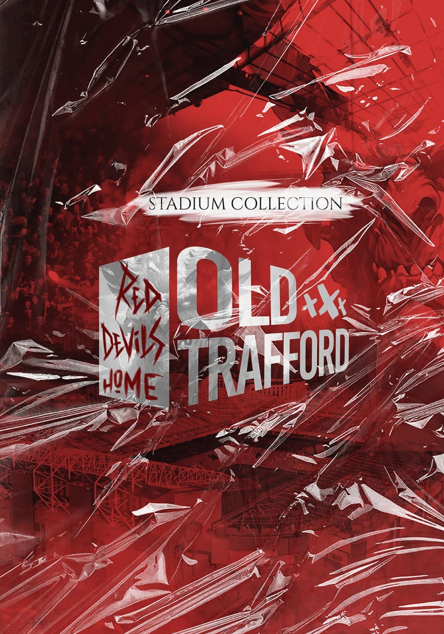 Old Trafford | Vintage Manchester United Voetbal Kunst