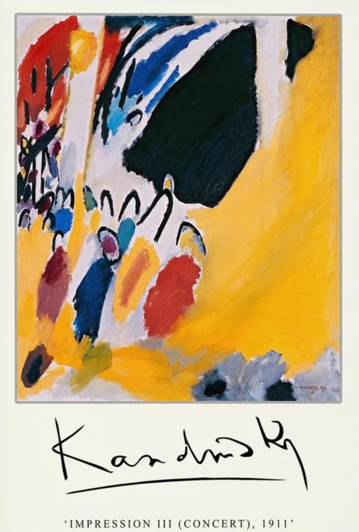 Impression III (Konzert) | Wassily Kandinsky | 1911 | Lebendiges Kunstausstellungsplakat