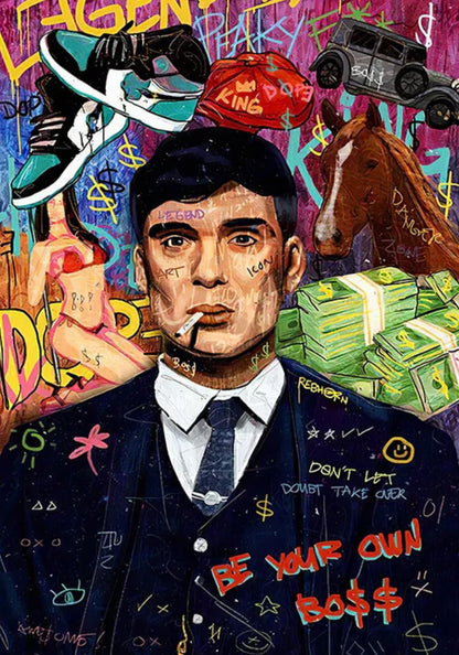 God Father Pop-Art-Poster | Graffiti-Wandkunst auf Leinwand | Filmstar-Druck für Wohnzimmer | Wohndekoration