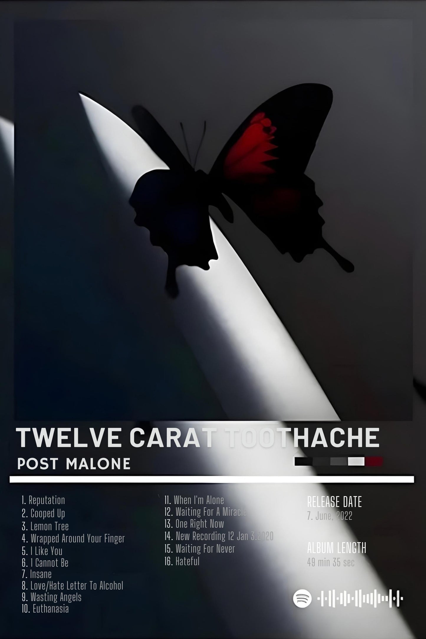 Twelve Carat Toothache | Post Malone | Legendäres Rap-Albumcover