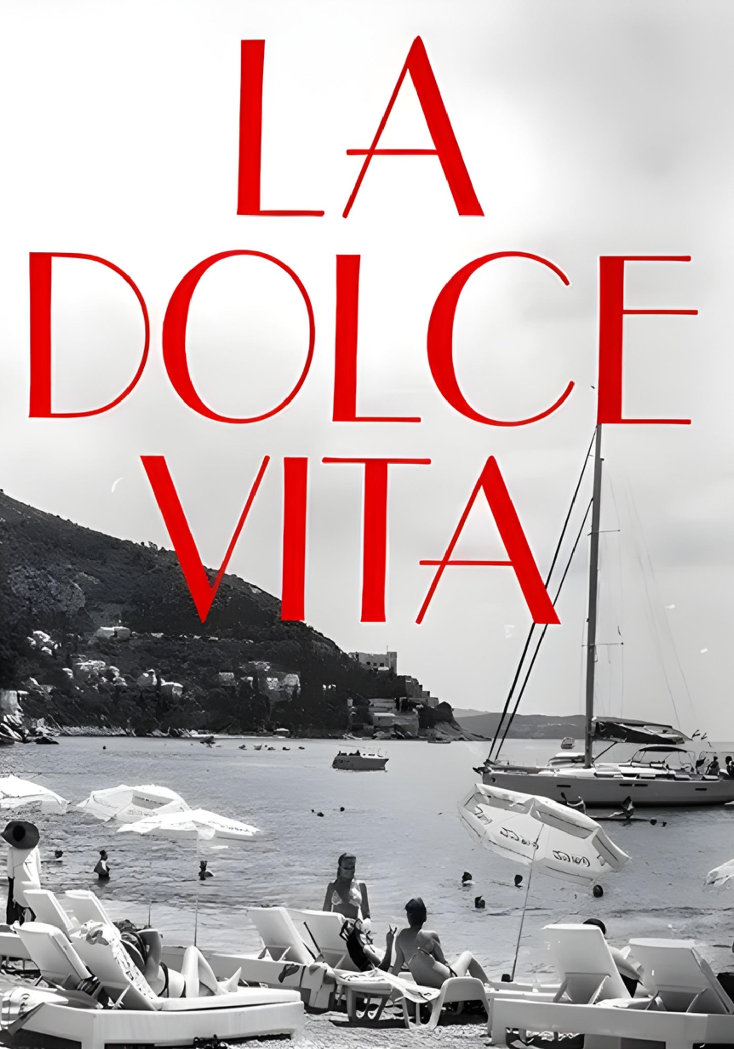 La Dolce Vita | Vintage Schwarz-Weiß-Strand