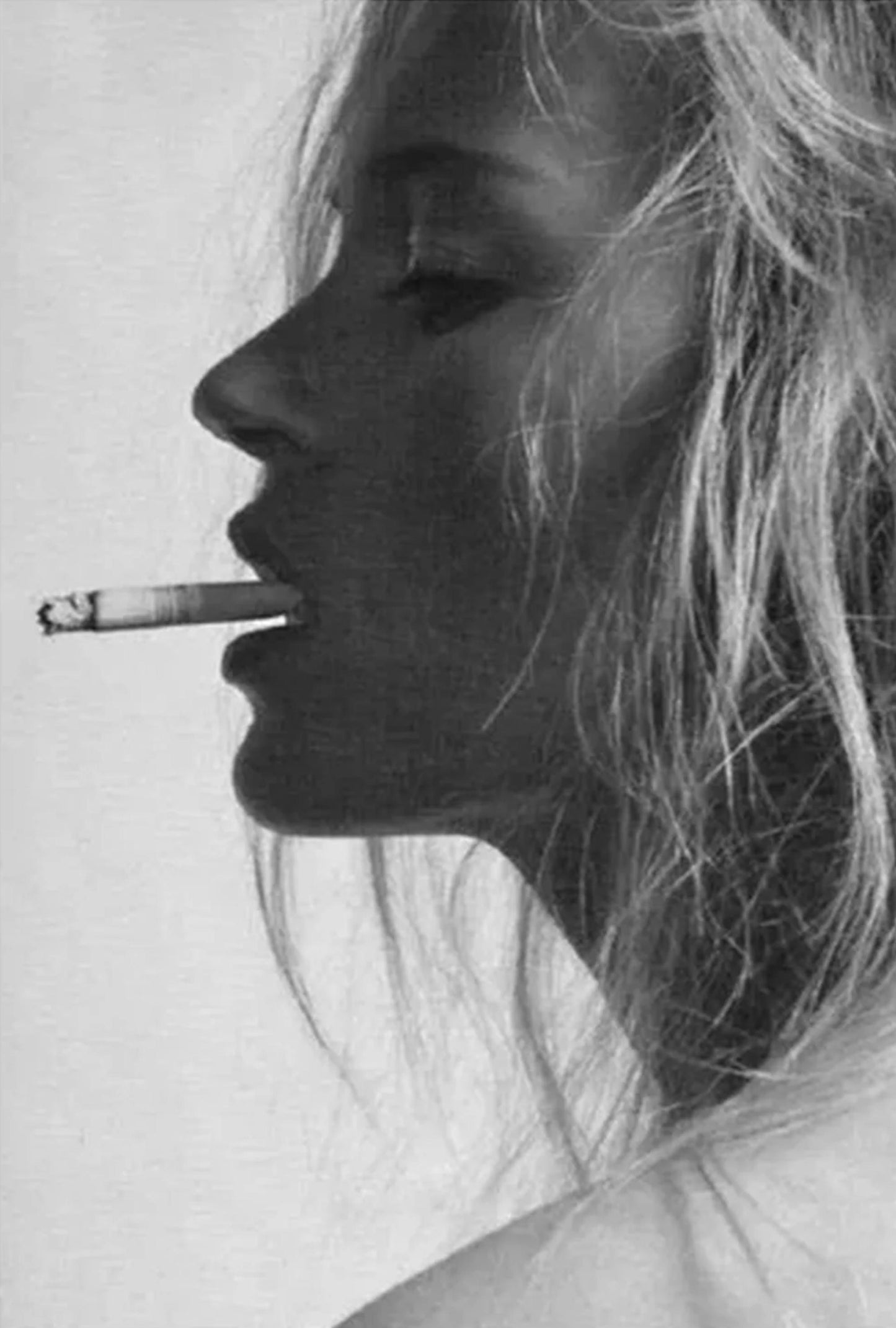 Kate Moss raucht | Supermodel-Kunst