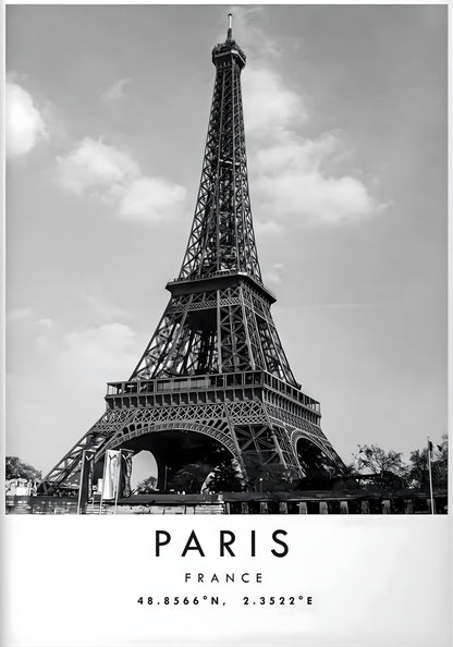 Eiffelturm-Poster | Ikonisches Wahrzeichen von Paris | Fängt den Pariser Charme ein | Wanddekoration in Frankreich
