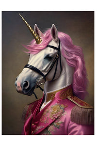 Königliches Punk-Einhorn | Verspielte Tierkunst