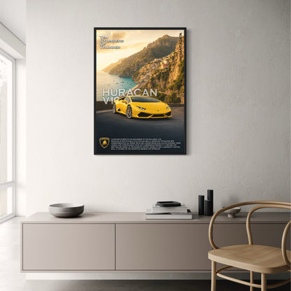 Lamborghini Huracan V10 Supercar Poster | Iconic Italian Sports Car Print | Automotive Wall Art | High-Quality Decor | Luxury Car Enthusiast Gift | Stylish Home Office Decor | Classic Car Poster