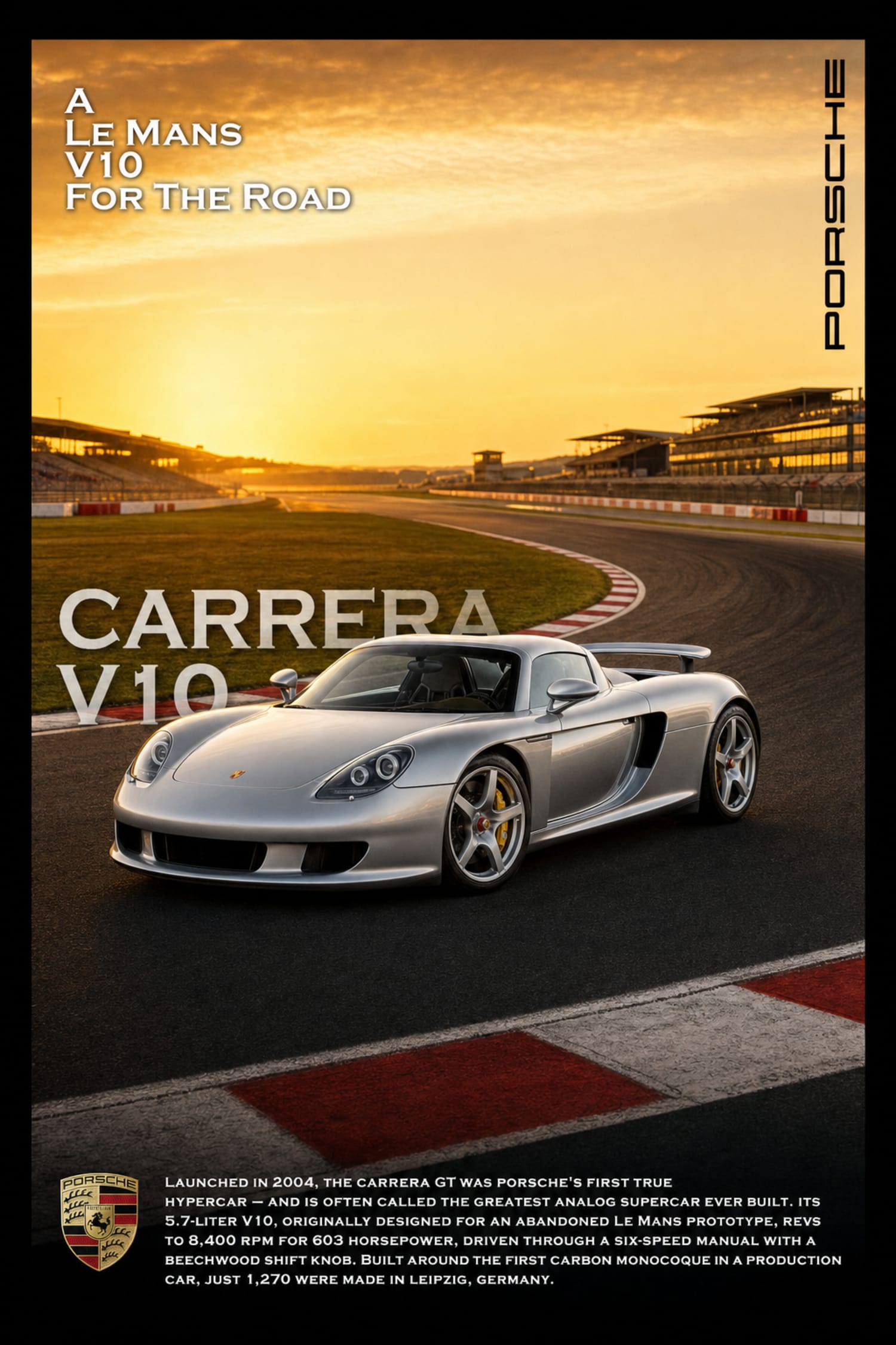 CARRERA GT SUNSET – Wall Of Art Studio
