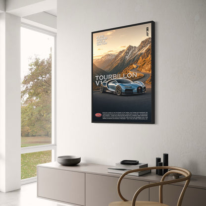 Bugatti Tourbillon V16 Supercar Art Print | Exclusive Edition Poster | High-Performance Automotive Wall Decor | Iconic Design Display