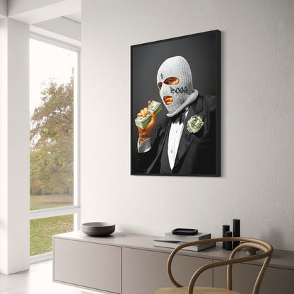 Balaclava Figure | Tuxedo & Tattoos | Wealth & Power Themes