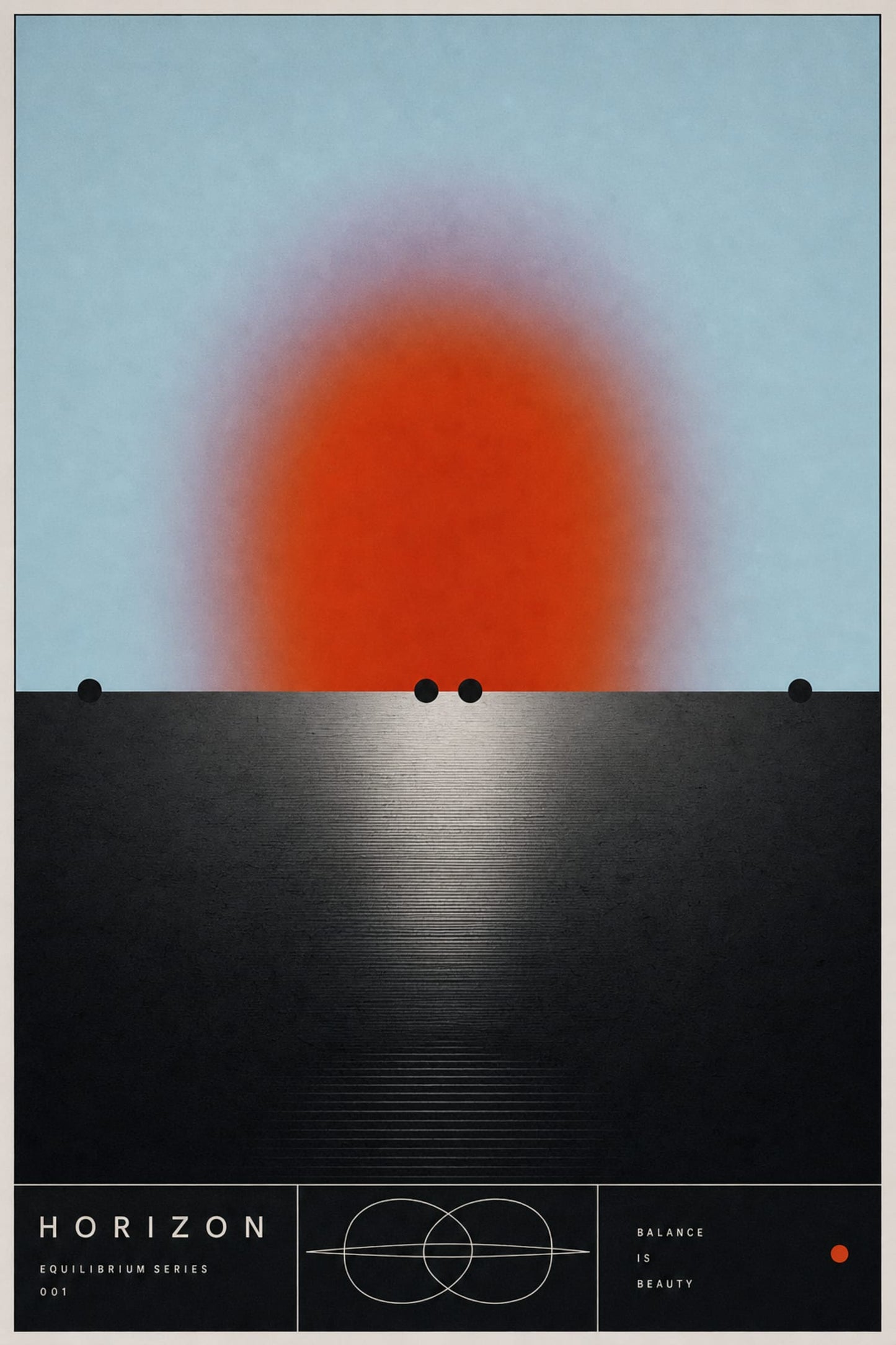 Abstract Sun Horizon | Equilibrium Series Art Print | Modern Wall Decor Poster | Balance Beauty Design | Home Living Room Office