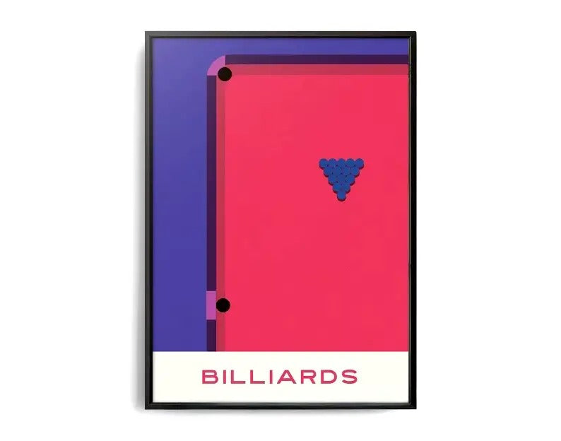 The Geometry of Victory | A Sports Art Series | Sports Poster | Billiards