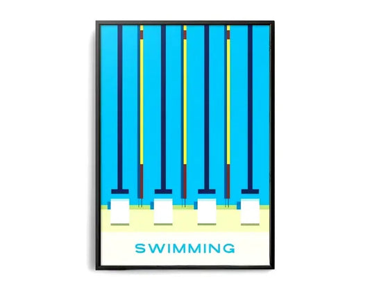 The Geometry of Victory | A Sports Art Series | Sports Poster | Swimming