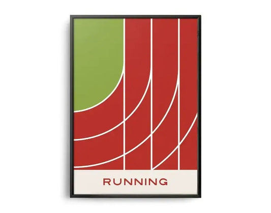 The Geometry of Victory | A Sports Art Series | Sports Poster | Running | Athletics