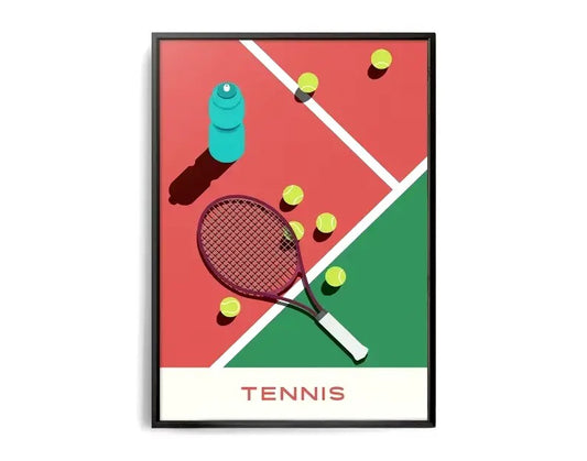 The Geometry of Victory | A Sports Art Series | Sports Poster | Tennis