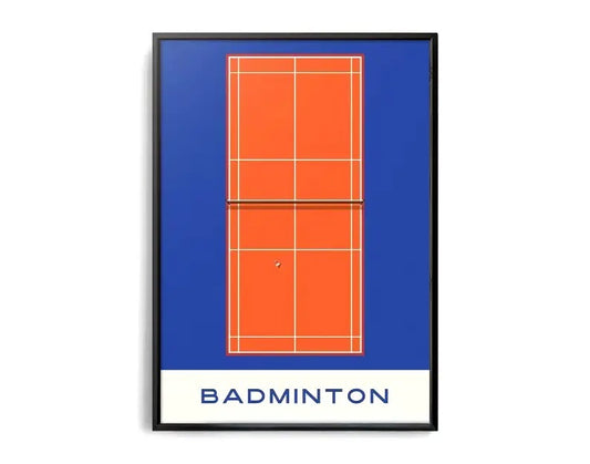 The Geometry of Victory | A Sports Art Series | Sports Poster | Badminton