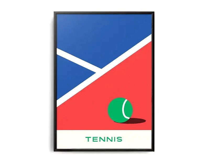 La géométrie de la victoire | Une série d'art sportif | Affiche sportive | Balle de tennis