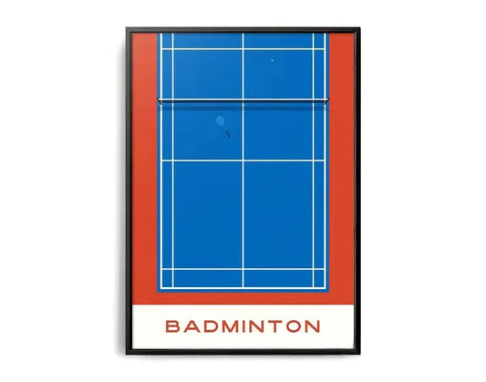 The Geometry of Victory | A Sports Art Series | Sports Poster | Badminton Field