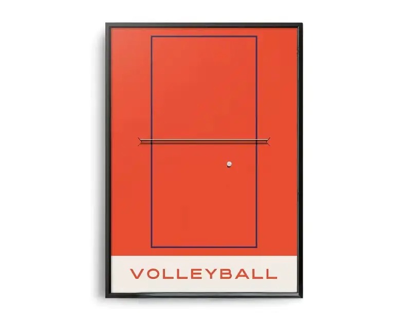 The Geometry of Victory | A Sports Art Series | Sports Poster | Volleyball