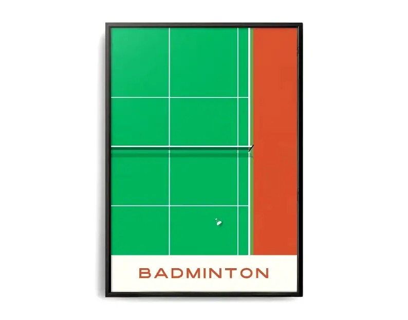 The Geometry of Victory | A Sports Art Series | Sports Poster | Badminton