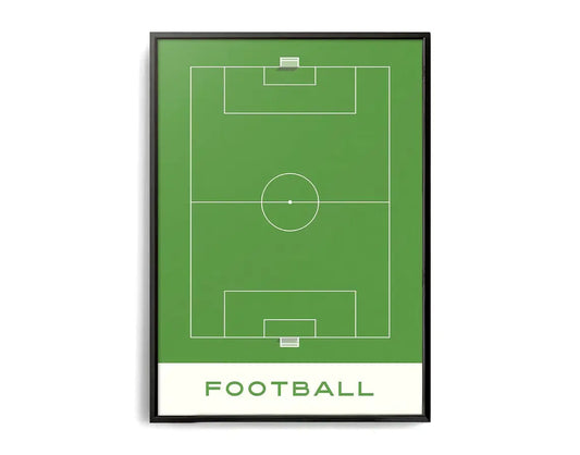 The Geometry of Victory | A Sports Art Series | Sports Poster | Football Field | Soccer Field