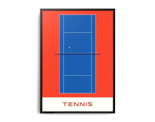 The Geometry of Victory | A Sports Art Series | Sports Poster | Tennis Gravel