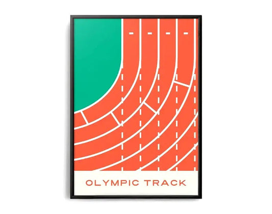 The Geometry of Victory | A Sports Art Series | Sports Poster | Olympic Track