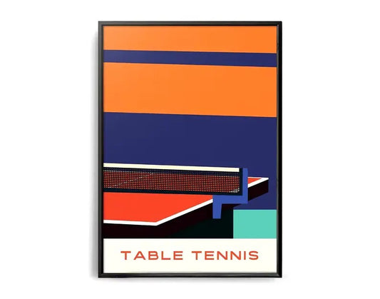 The Geometry of Victory | A Sports Art Series | Sports Poster | Table Tennis Table