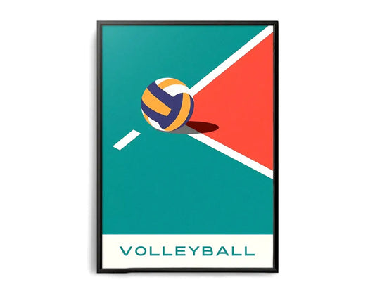 The Geometry of Victory | A Sports Art Series | Sports Poster | Volleyball