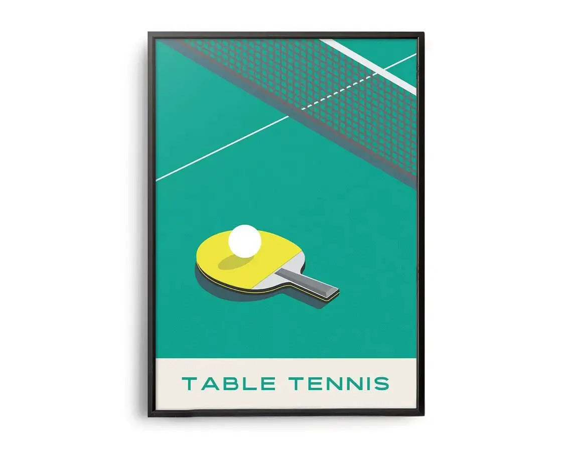 The Geometry of Victory | A Sports Art Series | Sports Poster | Table Tennis