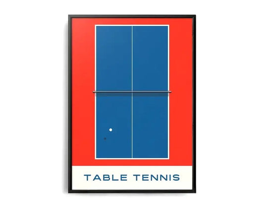 The Geometry of Victory | A Sports Art Series | Sports Poster | Table Tannis Top