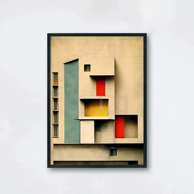 Abstract Building Art Print | Minimalist Architectural Poster | Modern Home Decor | Unique Design for Office Decoration