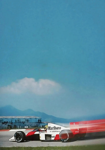 Monaco Formula 1 | Vintage Grand Prix | F1 Racing Poster | McLaren MP4/4 | Ayrton Senna | Marlboro Honda Era