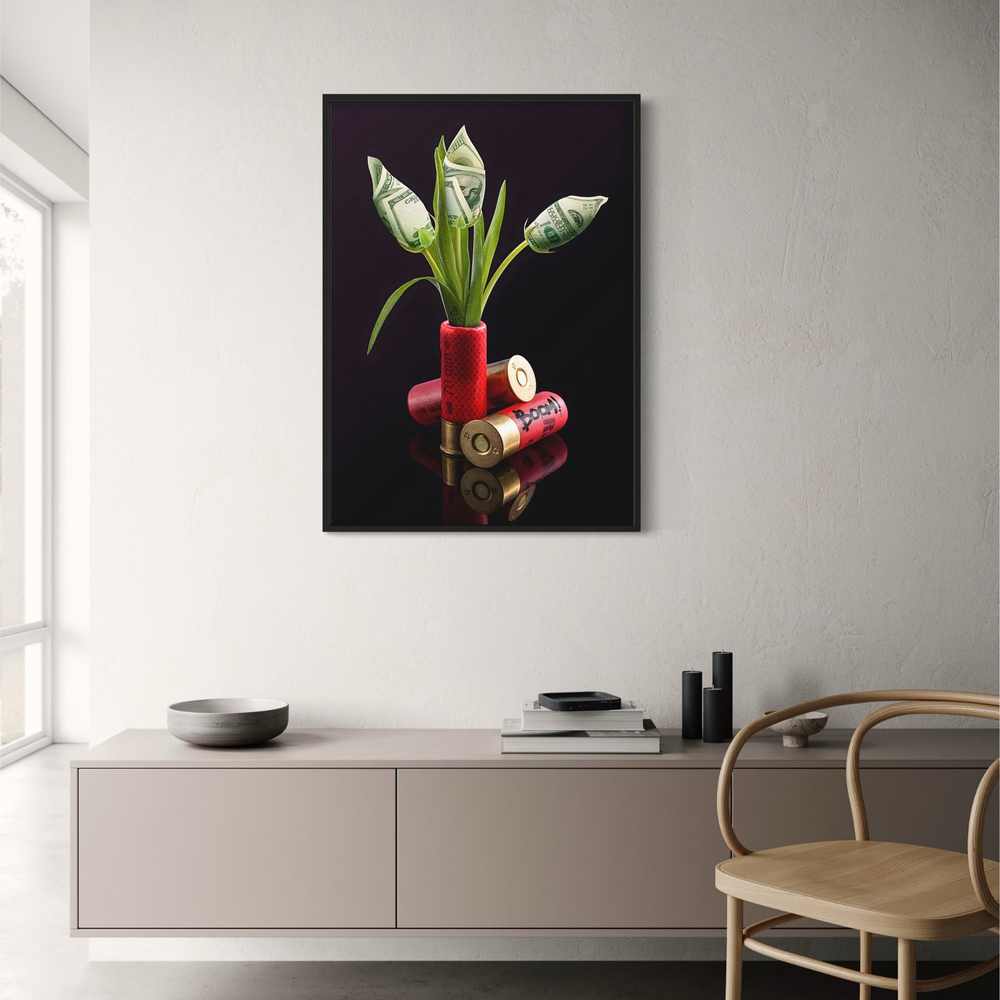 Shotgun Shells Vase | Surreal Modern Art | Wealth & Power