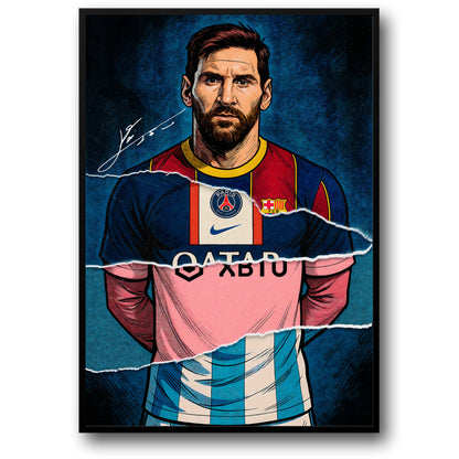 Iconic Soccer Player | Mixed Club Jerseys | FC Barcelona | PSG | Inter Miami CF