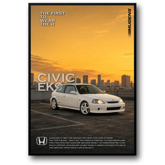 Civic EK9 | Classic Car Art | Iconic Type R Tribute