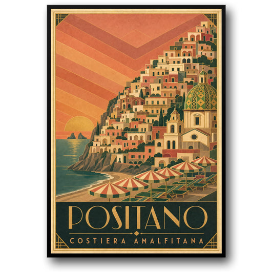 COUCHER DE SOLEIL À POSITANO