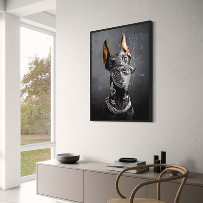 Urban Dog with Bandana | Paisley & Chains | Graffiti Style
