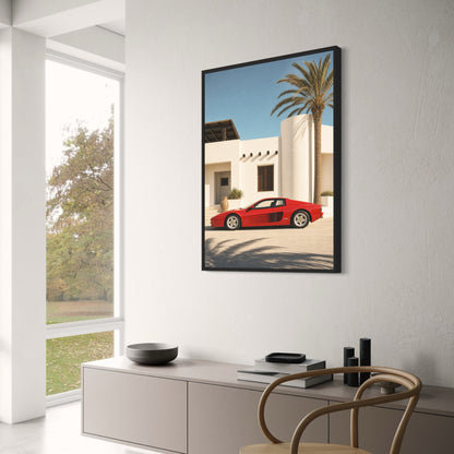 Luxury Red Sports Car Poster | Classic Design Decor | Premium Wall Art Print for Home or Office | Modern Automotive Poster