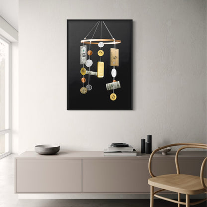Bitcoin Dollar Gold | Modern Financial Art