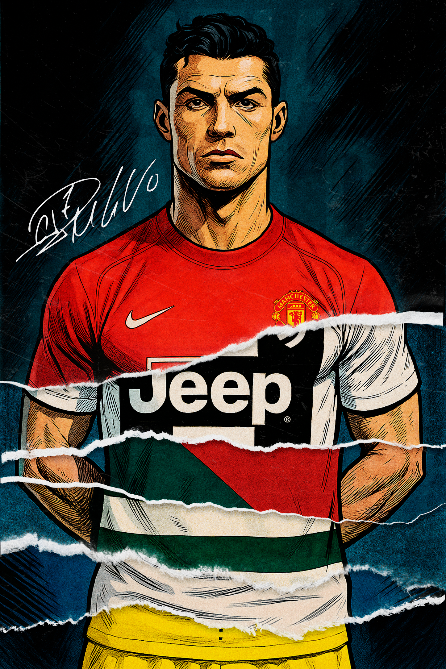Dynamic Sports Fusion | Iconic Team Jerseys | Bold Signatures