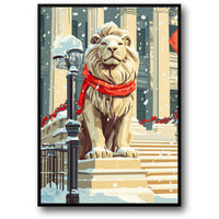REGAL LION IN SNOW