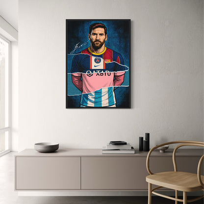Iconic Soccer Player | Mixed Club Jerseys | FC Barcelona | PSG | Inter Miami CF