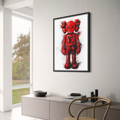 Iconic Modern Art Print | Abstract Street Art Poster | Red Black Graffiti Decor | Unique Wall Art for Home or Office