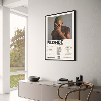 Blonde Album Poster | Frank Ocean Wall Art | Music Print | Track List Design | Modern Home Decor | Art for Music Lovers | Gift for Fans | Wall Decoration Poster
