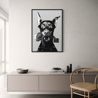 Black Dog Art | X-Eyed Expression | Modern Bold Aesthetic