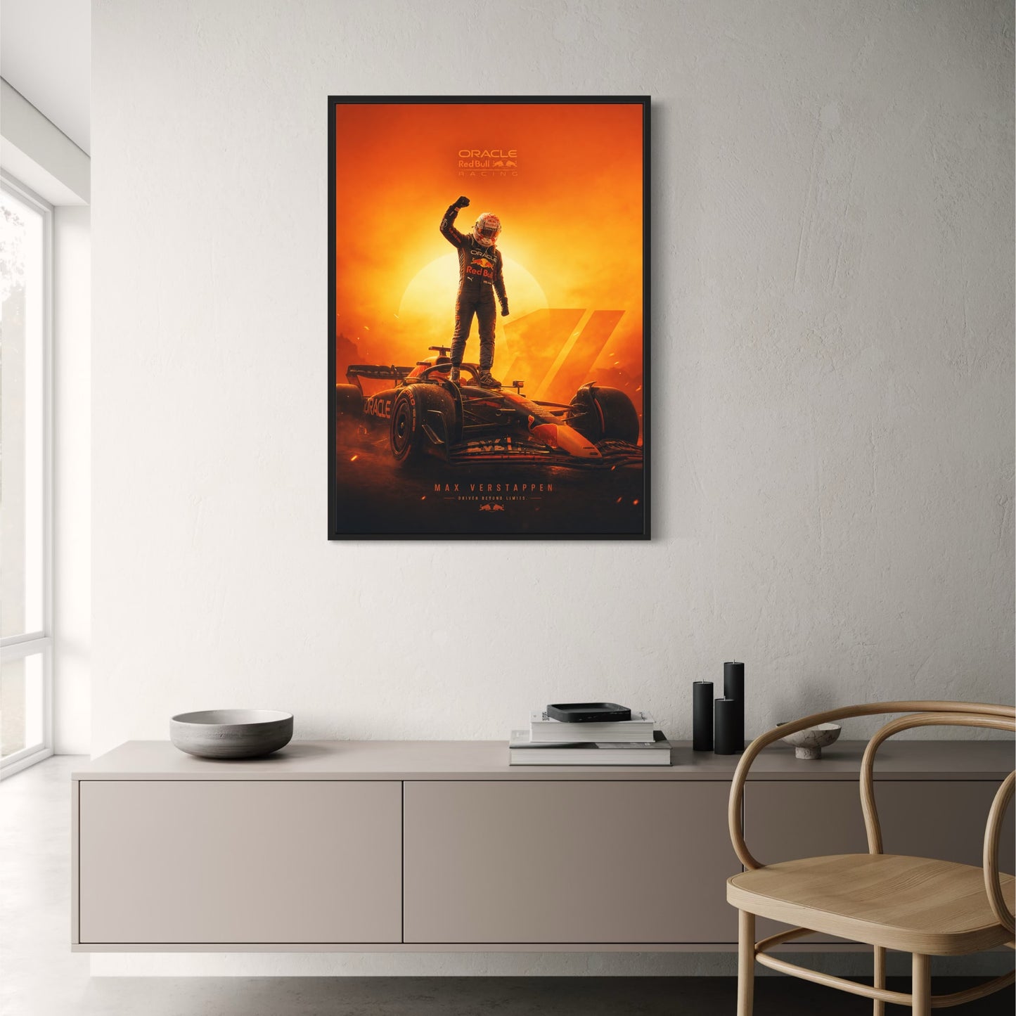 Oracle Red Bull Racing Champion Car Driver Artwork | Unique Edition Print | Racing Enthusiast Poster Decor
