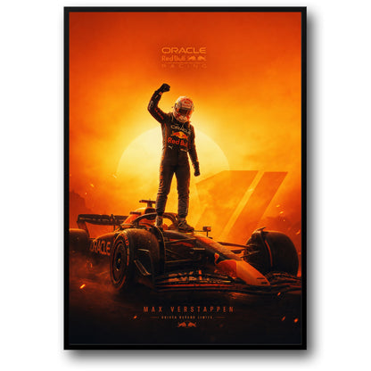Oracle Red Bull Racing Champion Car Driver Artwork | Unique Edition Print | Racing Enthusiast Poster Decor